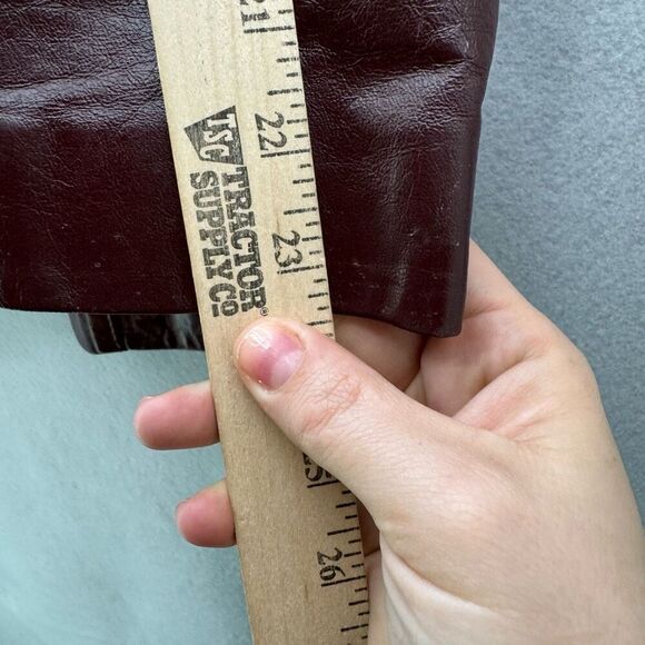 Vintage Y2K The Tannery Genuine Leather Belted Blazer Jacket size 11/12 - Picture 9 of 9